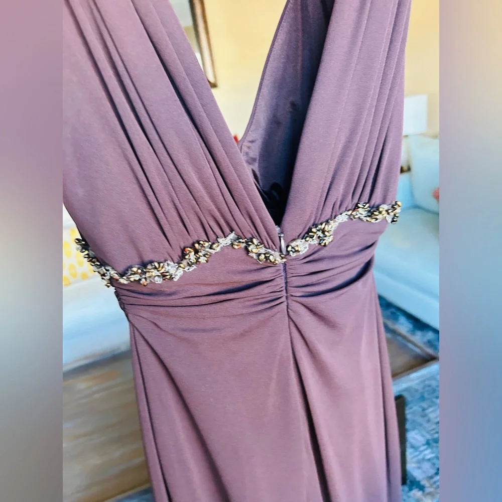 Vintage David Meister Chocolate Brown Cocktail Dress Size 2 - Picture 12 of 14